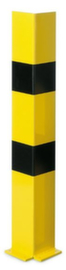Aanrijdbeveiliging in geel/zwart voor hoeken en palen, hoogte 1200 mm