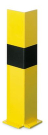 Aanrijdbeveiliging in geel/zwart voor hoeken en palen, hoogte 800 mm