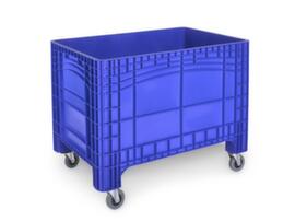 Grote containers, inhoud 535 l, blauw, 4 zwenkwielen
