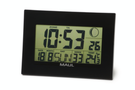 MAUL Digitale radiowand/tafelklok MAULflow, LC-display, hoogte x breedte 160 x 230 mm