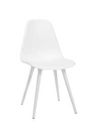 Topstar Bezoekersstoel T2020 met zitschaal van kunststof, zitting wit, 4-voetonderstel