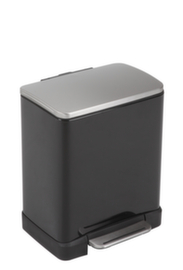 RVS pedaalemmer EKO E-Cube met extra breed pedaal, 20 l, matzwart