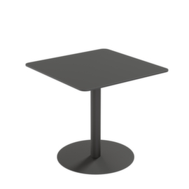 Paperflow Waterbestendige outdoor-tafel Cross, breedte x diepte 800 x 800 mm, plaat zwart