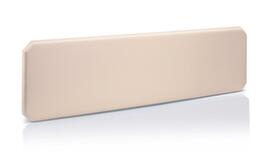 Geluidabsorberende tafelscheidingswand, hoogte x breedte 450 x 1600 mm, wand beige