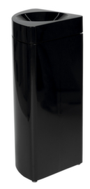 Zelfblussende container van recyclebaar materiaal probbax®, 40 l, zwart, bovendeel zwart