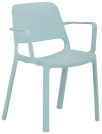 Mayer Sitzmöbel stapelstoel myNUKE geschikt voor outdoor + armleuningen, hemelblauw