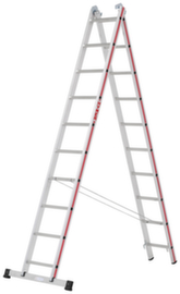 Hymer Tweedelige multifunctionele ladder SC 40, 2 x 10 sporten met profiel