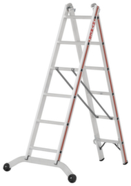 Hymer Tweedelige multifunctionele ladder SC 60, 2 x 6 sporten met antislipprofiel