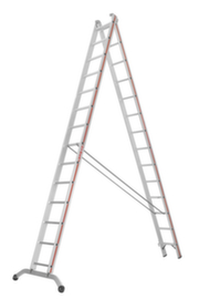 Hymer Tweedelige multifunctionele ladder SC 60, 2 x 14 sporten met antislipprofiel