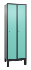 C+P Garderobekast Evolo met 2 vakken - gladde deuren, vakbreedte 300 mm