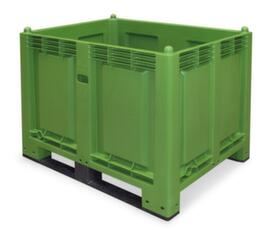 Grote containers, inhoud 550 l, groen, 2 sleden