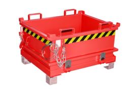 Bauer Mini-bodemklepcontainer MSB 250 in RAL3000 vuurrood