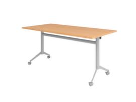 Verrijdbare klaptafel, hoogte x breedte x diepte 750 x 1600 x 800 mm, plaat beuken
