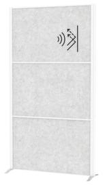 MAUL Scheidingswand-bord MAULconnecto, hoogte x breedte 1800 x 1000 mm, wand lichtgrijs