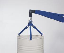 Vatengrijper voor vaten van 200/220 liter voor stalen en kunststof vaten, opname staand