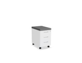 .mdd Verrijdbaar ladeblok, 3 lade(n), wit/wit