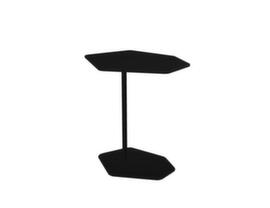 .mdd Bijzettafel Bazalto met schotelvoet, hoogte x breedte x diepte 670 x 500 x 650 mm, plaat zwart