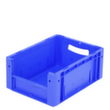 Euronorm zichtbare opslagcontainer met toegangsopening, blauw, HxLxB 170x400x300 mm