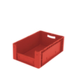 Euronorm zichtbare opslagcontainer met toegangsopening, rood, HxLxB 220x600x400 mm