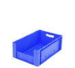 Euronorm zichtbare opslagcontainer met toegangsopening, blauw, HxLxB 220x600x400 mm