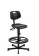 meychair Werkplaatsstoel Workster Simplex, zitting PU-schuim zwart, met kunststof glijders