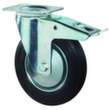 BS-ROLLEN Robuust massief rubberen wiel, draagvermogen 250 kg, massief rubber banden