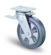 BS-ROLLEN Elastisch massief rubber wiel voor zwaar gebruik, draagvermogen 200 kg, elastiek banden