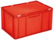 Euronom container met scharnierend deksel, rood, HxLxB 330x600x400 mm