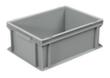 Euronorm stapelcontainers Basic met versterkte geribbelde bodem, grijs, inhoud 16 l