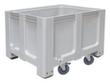 Grote container voor koelhuizen, inhoud 610 l, grijs, 4 zwenkwielen