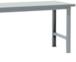 Aanbouwtafel voor montagetafel met zwaar onderstel, breedte x diepte 1250 x 750 mm, plaat lichtgrijs