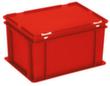 Euronom container met scharnierend deksel, rood, HxLxB 235x400x300 mm