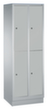 C+P Dubbeldekse garderobekast Classic lichtgrijs met 2x2 vakken, deuren glad, vakbreedte 300 mm