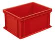 Euronorm stapelcontainers Basic met versterkte geribbelde bodem, rood, inhoud 21 l