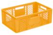 Euronorm stapelcontainers Basic met versterkte geribbelde bodem, geel, inhoud 43 l