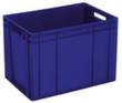 Euronorm stapelcontainers Basic met versterkte geribbelde bodem, blauw, inhoud 83 l