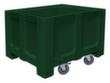 Grote container voor koelhuizen, inhoud 610 l, groen, 4 zwenkwielen
