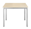 Rechthoekige multifunctionele tafel met frame van vierkante buis, breedte x diepte 700 x 600 mm, plaat esdoorn