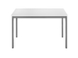 Rechthoekige multifunctionele tafel met frame van vierkante buis, breedte x diepte 1400 x 700 mm, plaat lichtgrijs