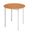 Ronde multifunctionele tafel met frame van vierkante buis, Ø 800 mm, plaat kersenboom