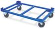 Onderwagen voor euronorm-bakken en pallets, draagvermogen 500 kg, RAL5010 gentiaanblauw