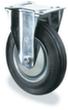BS-ROLLEN Robuust massief rubberen wiel, draagvermogen 135 kg, massief rubber banden