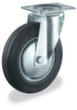 BS-ROLLEN Robuust massief rubberen wiel, draagvermogen 205 kg, massief rubber banden