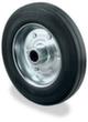 BS-ROLLEN Robuust massief rubberen wiel, draagvermogen 135 kg, massief rubber banden