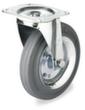 BS-ROLLEN Niet-strepend massief rubberen wiel, draagvermogen 100 kg, massief rubber banden