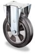 BS-ROLLEN Elastisch massief rubber wiel voor zwaar gebruik, draagvermogen 300 kg, elastiek banden