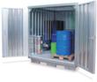 Gegalvaniseerde container voor gevaarlijk materiaal, opslag actief, breedte x diepte 4075 2875 mm