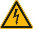Waarschuwingsbord voor elektrische spanning, wandbord
