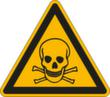 Waarschuwingsbord voor giftige stoffen, sticker