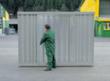 Säbu Verzinkte materiaalcontainer FLADAFI® met openslaande deur  S